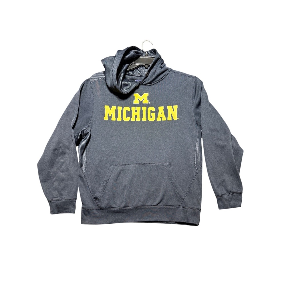 Campus Heritage Michigan Hoodie Mens Large Navy Blue Pullover Performance